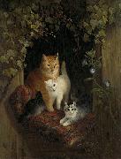 Henriette Ronner-Knip Cat with Kittens